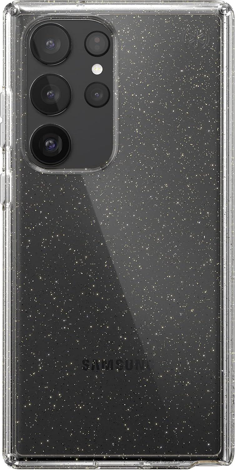 Speck Presidio Perfect-Clear Glitter Phone Case for Samsung Galaxy S23 Ultra
