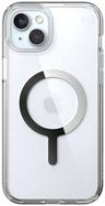 Speck Presidio Perfect-Clear MagSafe Phone Case for iPhone 14 Plus - Clear/Chrome