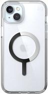 Speck Presidio Perfect-Clear MagSafe Phone Case for iPhone 15 Plus - Clear/Chrome