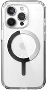 Speck Presidio Perfect-Clear Phone Case with MagSafe for iPhone 15 Pro - Clear/Chrome