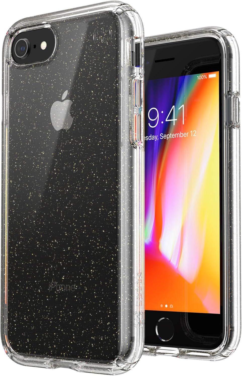 Refurbished Speck Presidio Perfect-Clear with Glitter Phone Case for iPhone SE (2020-2022)/7/8 - Reebelo US