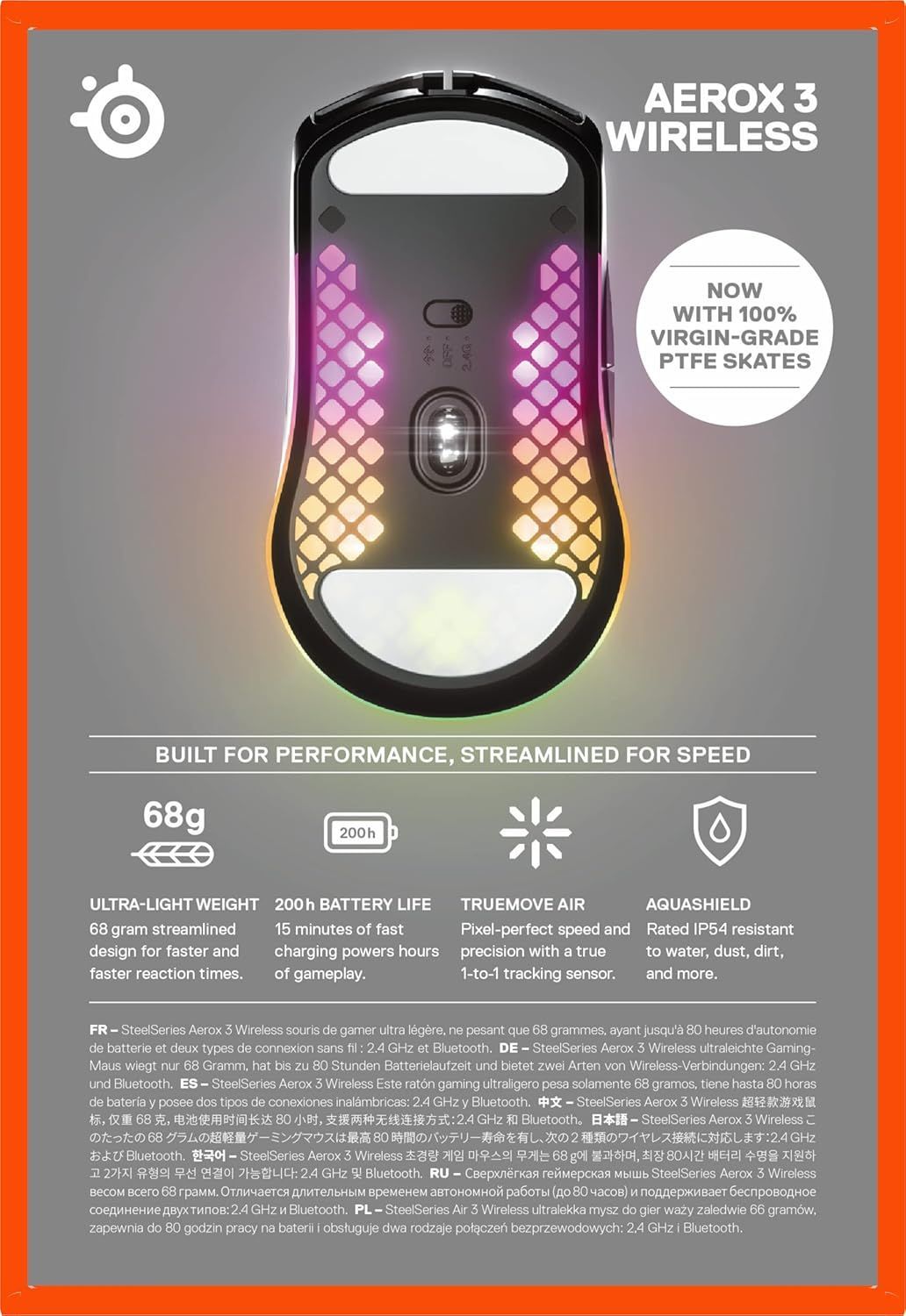 Refurbished SteelSeries Aerox 3 Wireless Gaming Mouse - Reebelo US