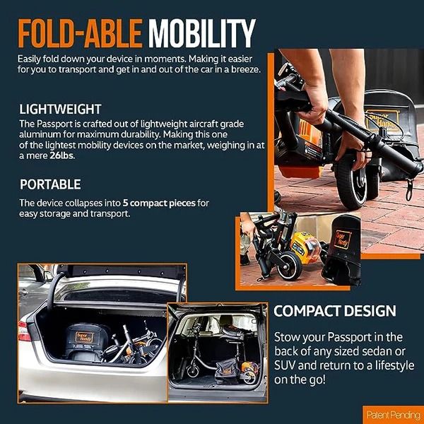 Refurbished SuperHandy 3 Wheel Mobility Scooter Electric Powered Lightest GUT112 - Reebelo US