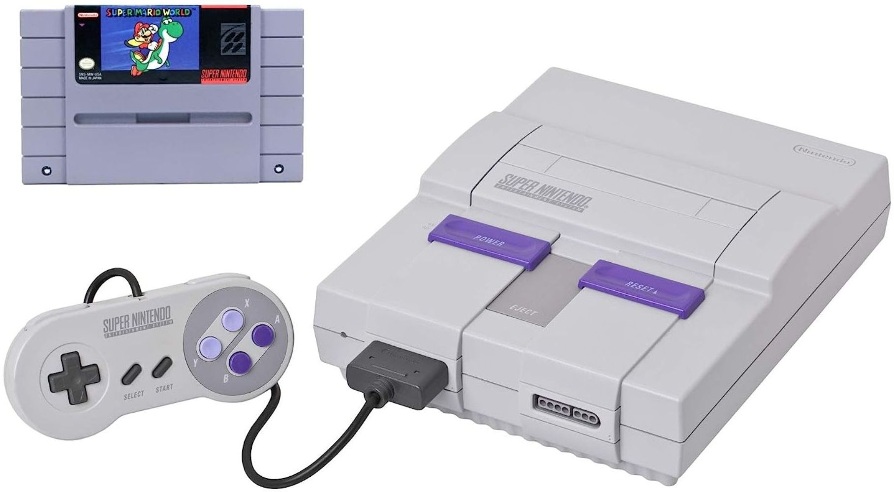 Refurbished Super Nintendo SNES Bundle with Super Mario World - Reebelo US