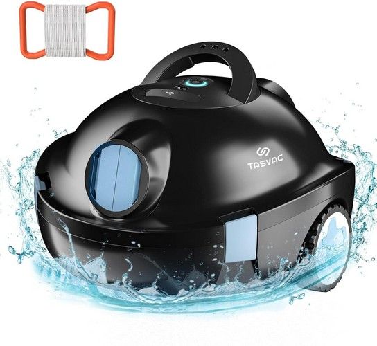 Tasvac Cordless Automatic Robotic Pool Vacuum Cleaner Y10 - Black