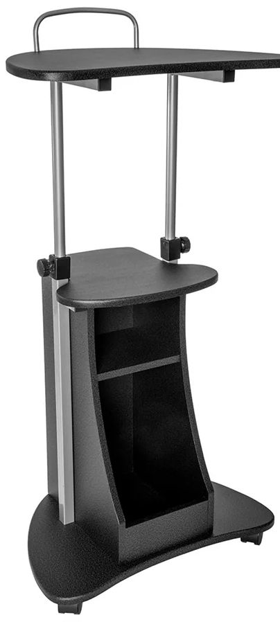 Refurbished Techni Mobili Sit-to-Stand Rolling Adjustable Height Laptop Cart with Storage - Reebelo US