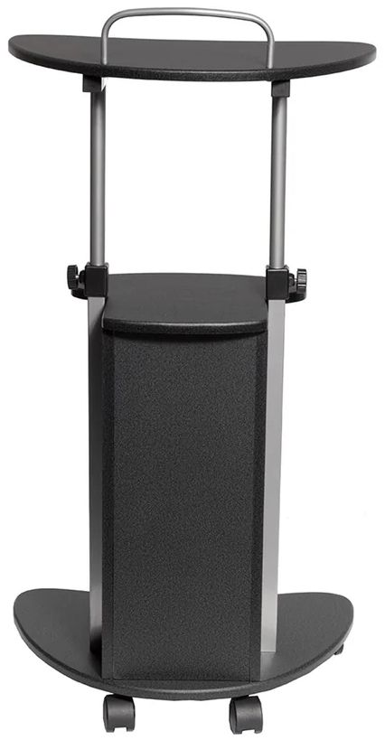 Refurbished Techni Mobili Sit-to-Stand Rolling Adjustable Height Laptop Cart with Storage - Reebelo US