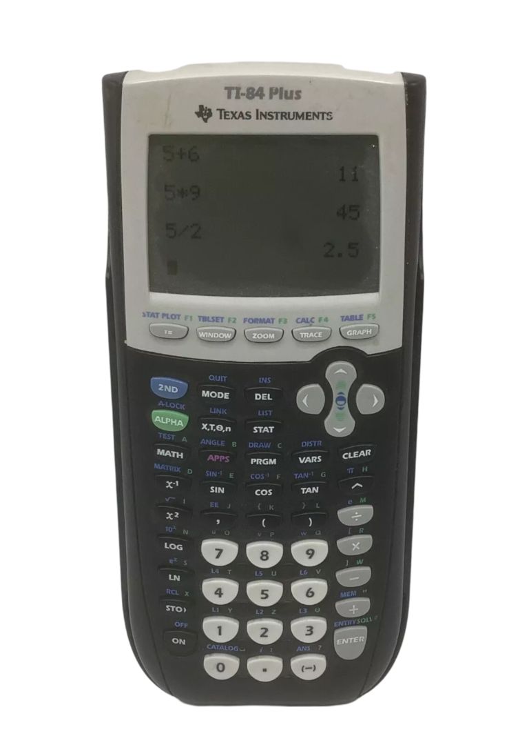 Texas Instruments TI-84 Plus Graphing Calculator with Slide Cover - Black