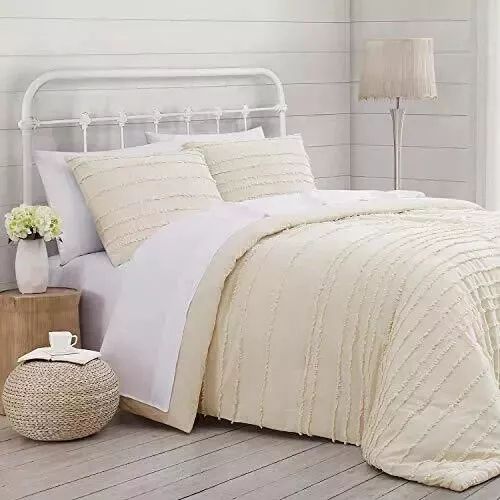 The Prairie By Rachel Ashwell 3 Piece Textured Stripe Comforter Set Queen - Reebelo US