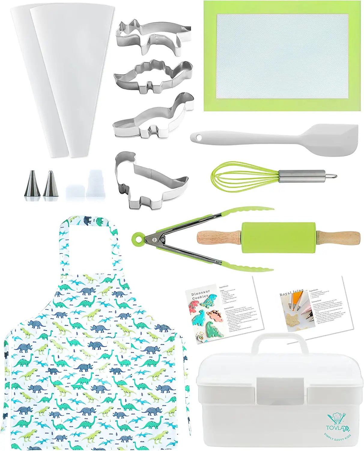 Tovla Jr. Kids Dinosaur Baking Gift Set with Storage Case - Reebelo US