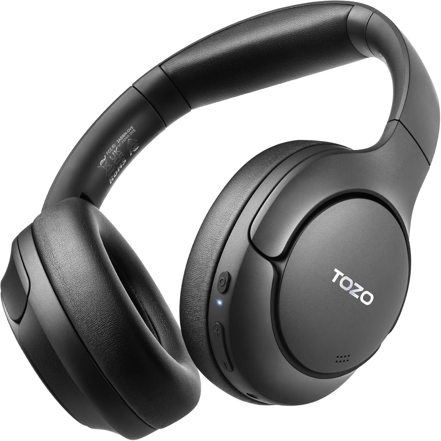 TOZO HT2 Hybrid Active Noise Cancelling Wireless Headphones - Black