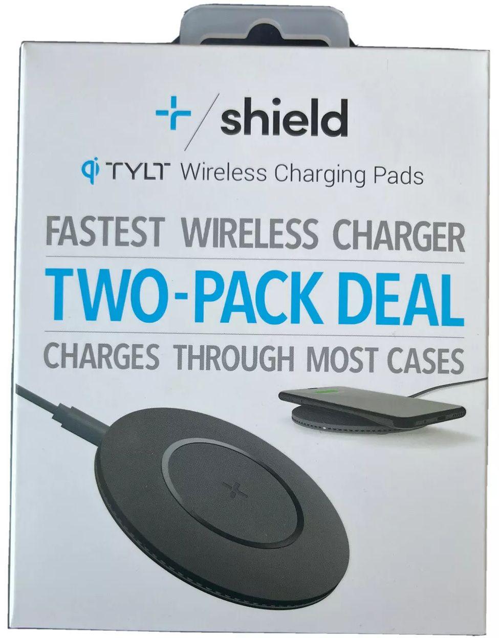 TYLT Shield 10W Slim Fastest Wireless Charging Pads (2 Pack)