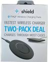 TYLT Shield 10W Slim Fastest Wireless Charging Pads (2 Pack) - Black