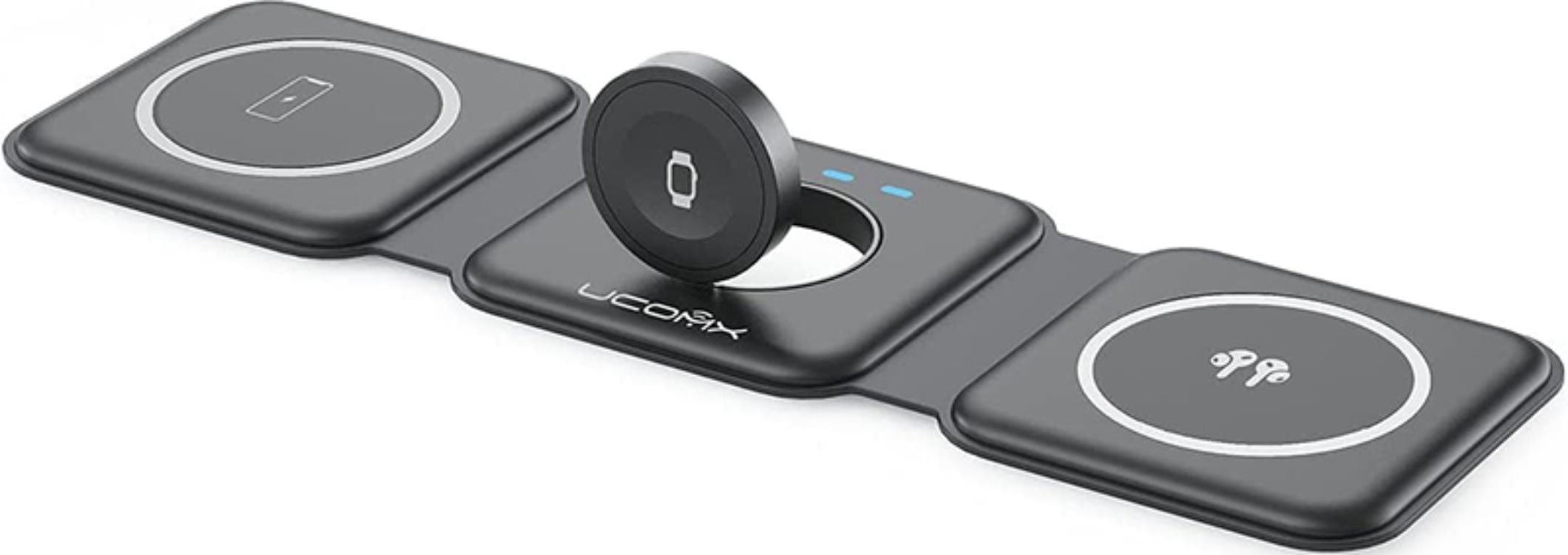 Refurbished UCOMX Nano 3 in 1 Wireless Charger with Adapter   - Reebelo US