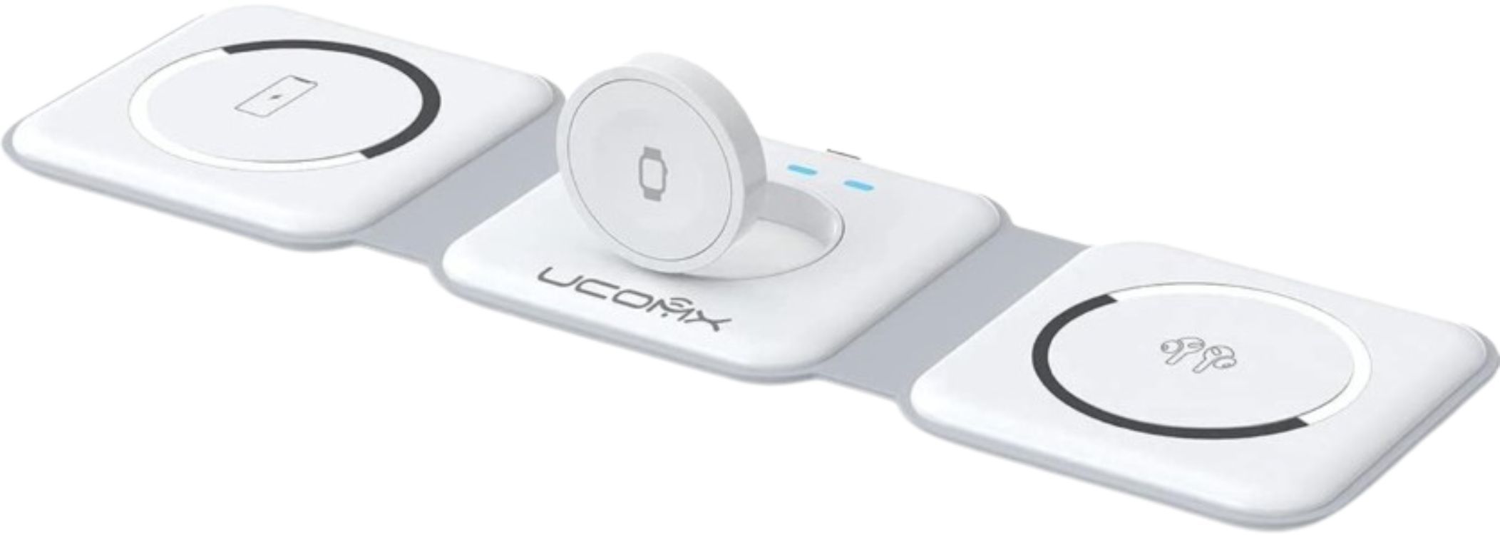 Refurbished UCOMX Nano 3 in 1 Wireless Charger with Adapter   - Reebelo US