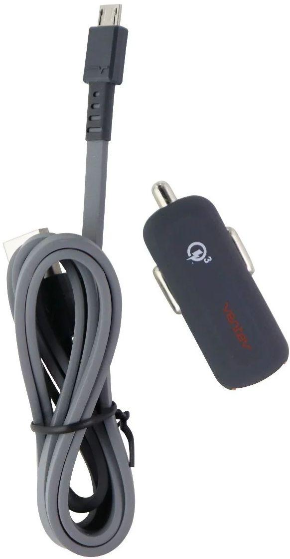 Ventev Dashport RQ1300 Mini QC 3.0 Car Adapter with 3.3 Ft. Micro-USB Cable