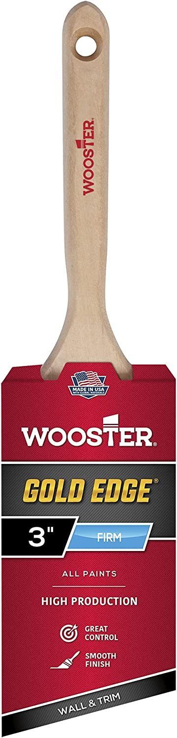 Wooster Brush 5231-3 Gold Edge Angle Paint Brush 3-Inch - Brown