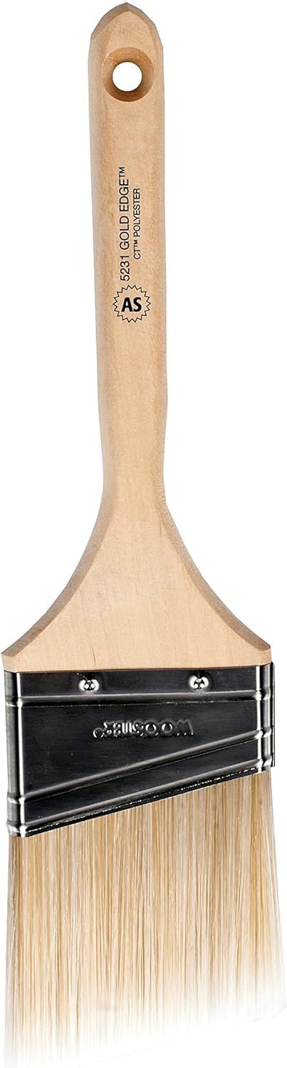 Refurbished Wooster Brush 5231-3 Gold Edge Angle Paint Brush 3-Inch - Reebelo US