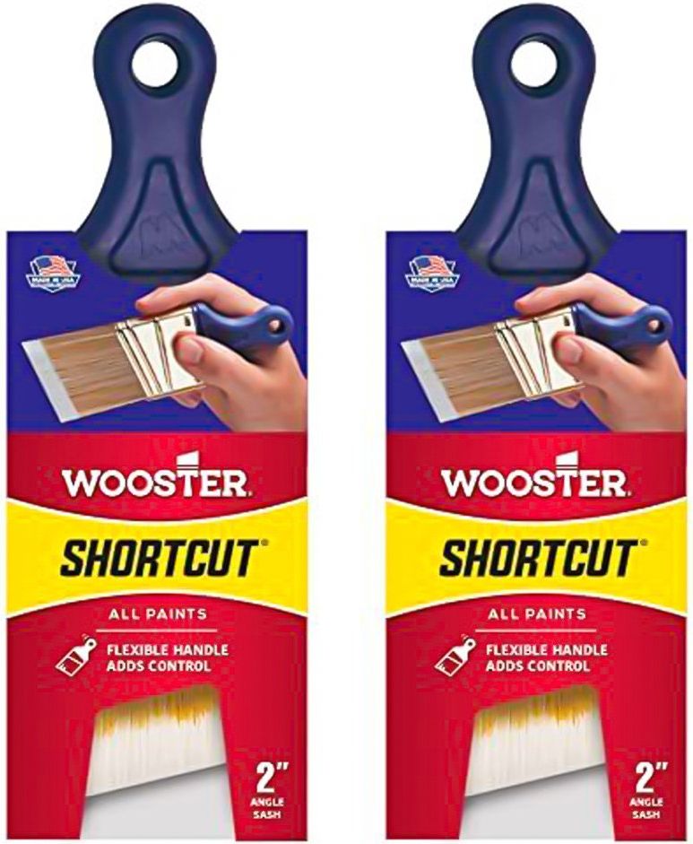 Wooster Brush Q3211-2 Shortcut Angle Sash Paint Brush 2-Inch (2 Pack) - Blue