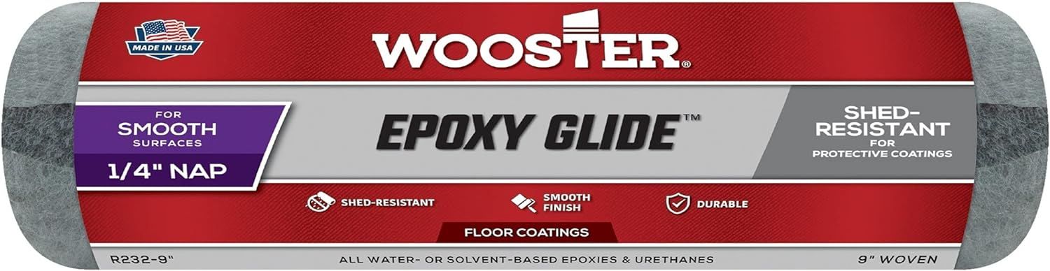 Wooster Brush R232-9 Epoxy Glide Roller Cover 1/4" Nap 9" - Dark Gray