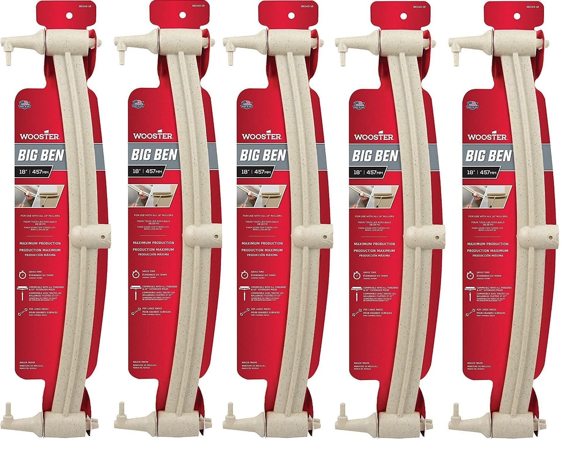Wooster Brush Wooster BR045 18-Inch Big Ben Roller Frame (5-Pack) - Cream