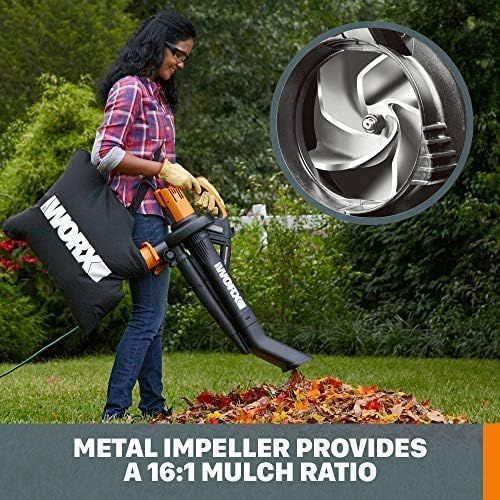 Refurbished Worx WG505 Trivac 12 Amp 3-in-1 Leaf Blower - Reebelo US