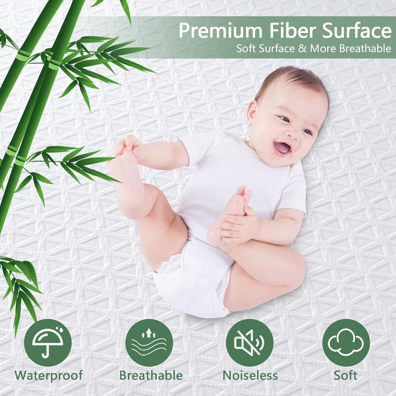 Refurbished Wzhoufie 100% Waterproof Mattress Protector Queen (60"x 80") - Reebelo US