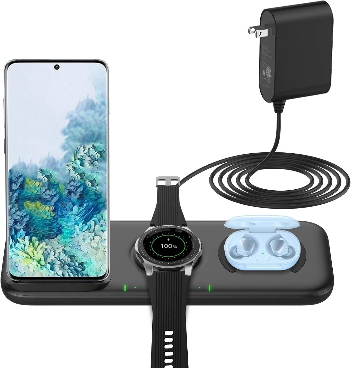 Yootech 3 in 1 Fast Wireless Charger for Samsung Devices 22.5W Max MF200-C