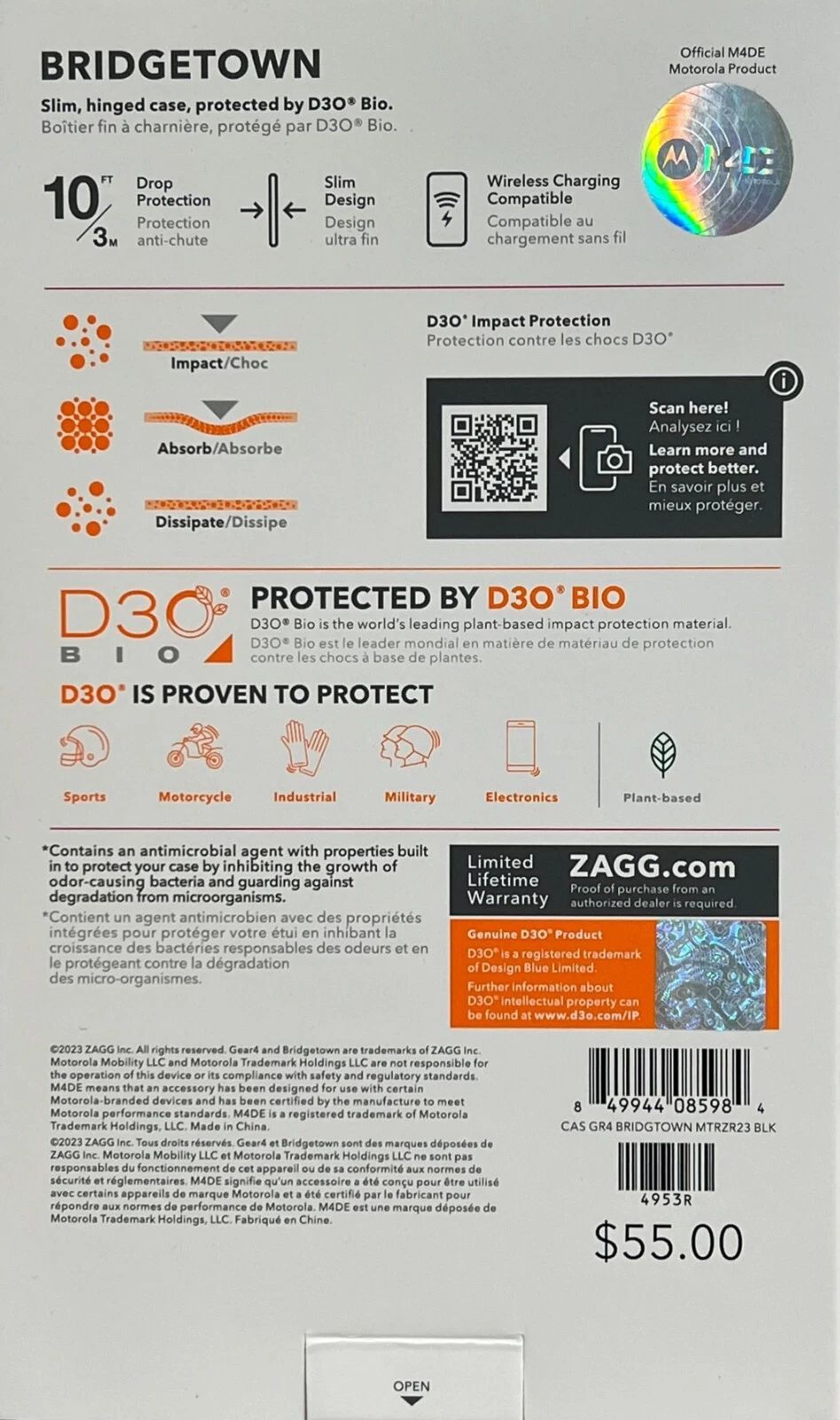 Refurbished Zagg Gear4 Bridgetown Phone Case for Motorola Razr+ 5G (2023) - Reebelo US