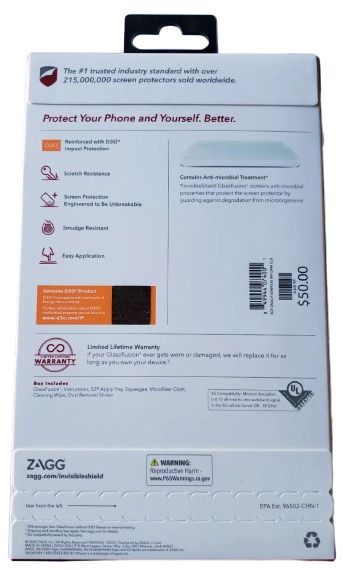 Zagg Invisible Shield Fusion+ D30 Screen Protector for iPhone 12 Pro Max - Reebelo US