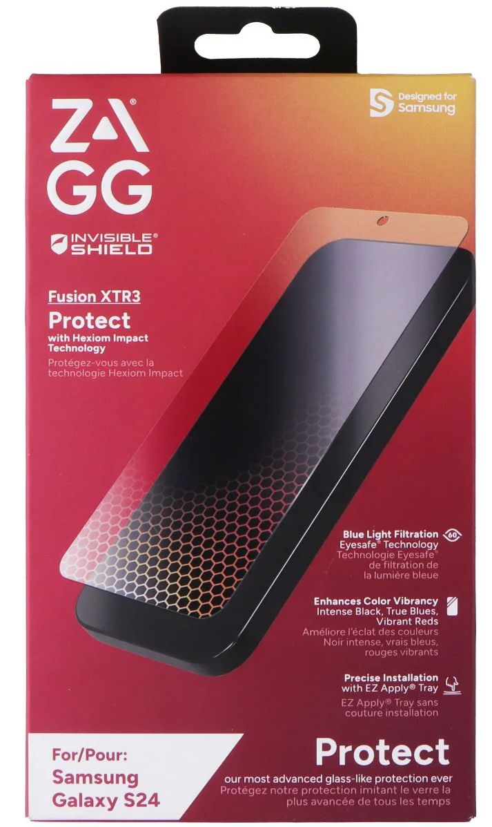 Zagg Invisible Shield Fusion XTR3 Screen Protector For Samsung Galaxy S24 - Clear