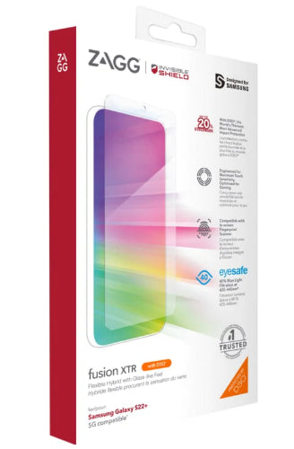 Zagg InvisibleShield Fusion XTR with D3O Screen Protector for Galaxy S22 Plus - Reebelo US
