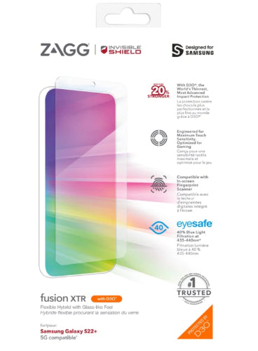 Zagg InvisibleShield Fusion XTR with D3O Screen Protector for Galaxy S22 Plus - Reebelo US