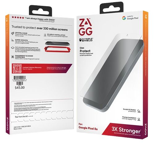 Zagg Invisible Shield Glass Biometric Screen Protector for Google Pixel 8a - Clear