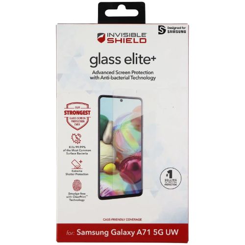 Zagg Invisible Shield Glass Elite+ Screen Protector for Galaxy A71 (5G) UW - Clear