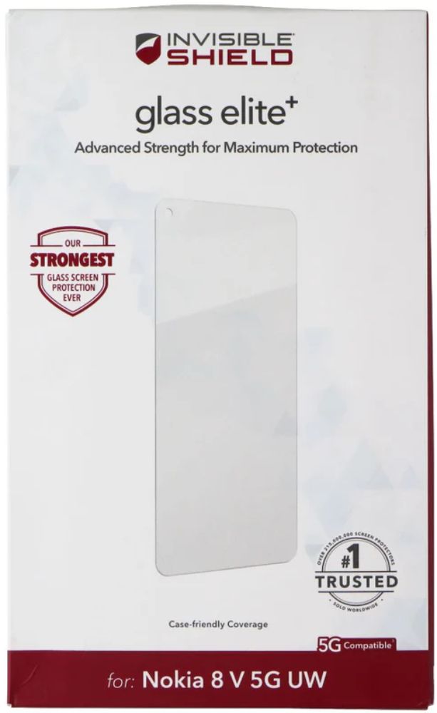 ZAGG InvisibleShield Glass Elite+ Screen Protector for Nokia 8 V 5G UW - Clear