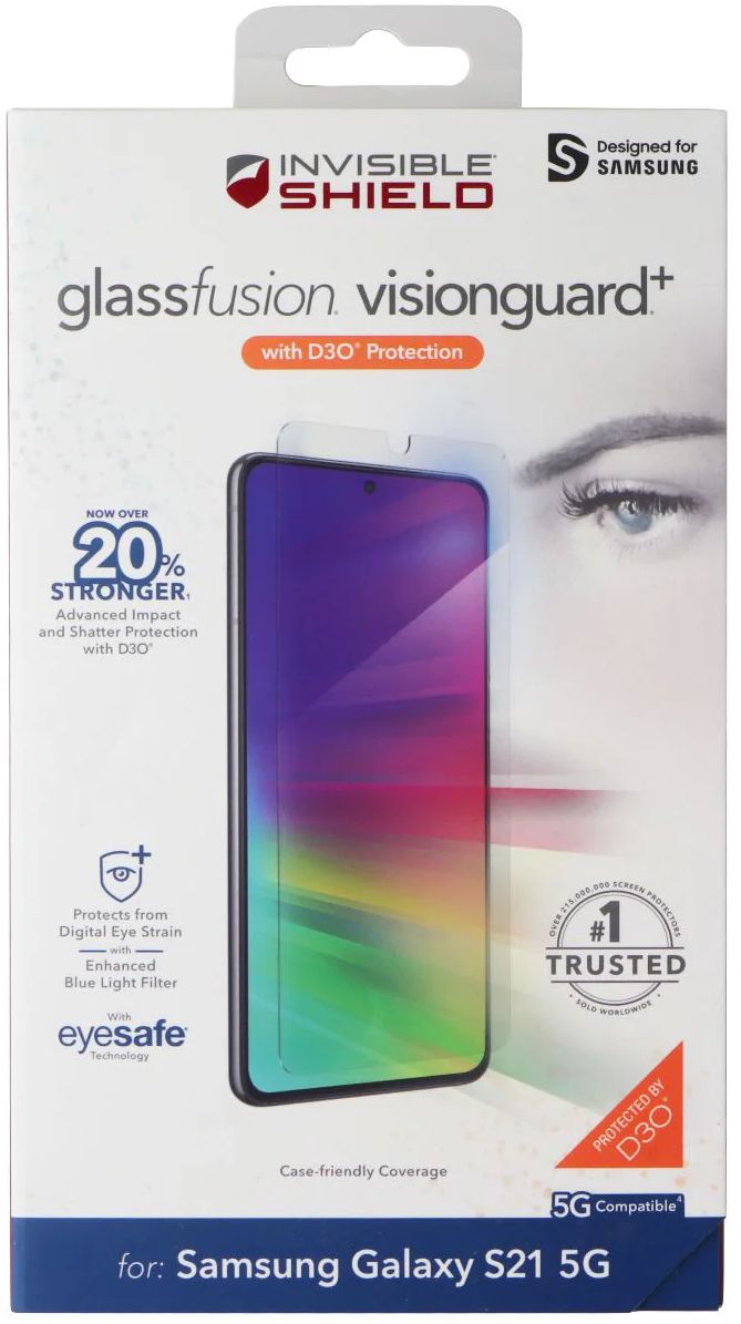 ZAGG InvisibleShield (GlassFusion VisionGuard+) Screen for Galaxy S21 5G - Clear