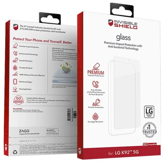 Zagg Invisible Shield Glass Screen Protector for LG K92 5G