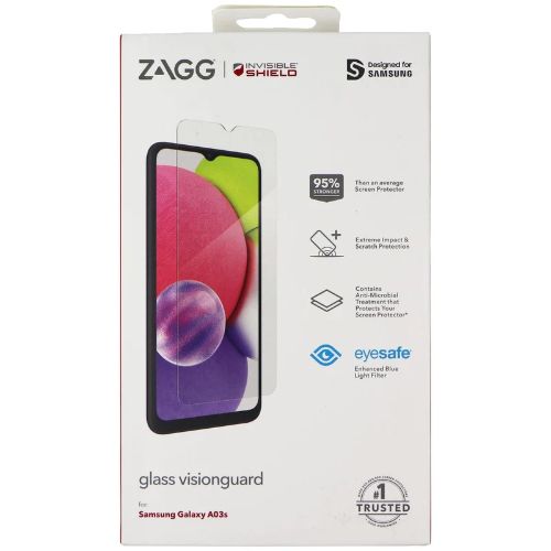 Zagg Invisible Shield Glass Visionguard Screen Protector for Galaxy A03s - Clear