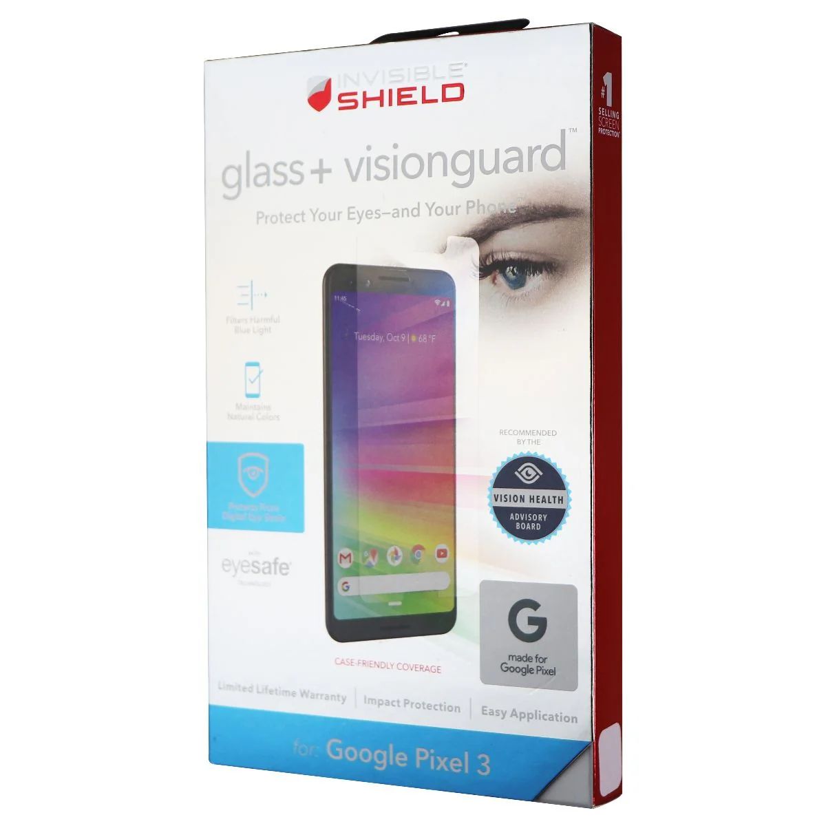 ZAGG InvisibleShield Tempered Glass+ VisionGuard for Google Pixel 3 - Reebelo US