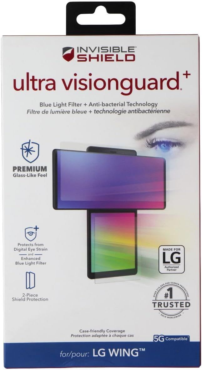 Zagg InvisibleShield Ultra VisionGuard+ Screen Protector for LG Wing - Reebelo US