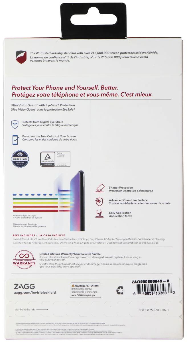 Zagg InvisibleShield Ultra VisionGuard+ Screen Protector for LG Wing - Reebelo US
