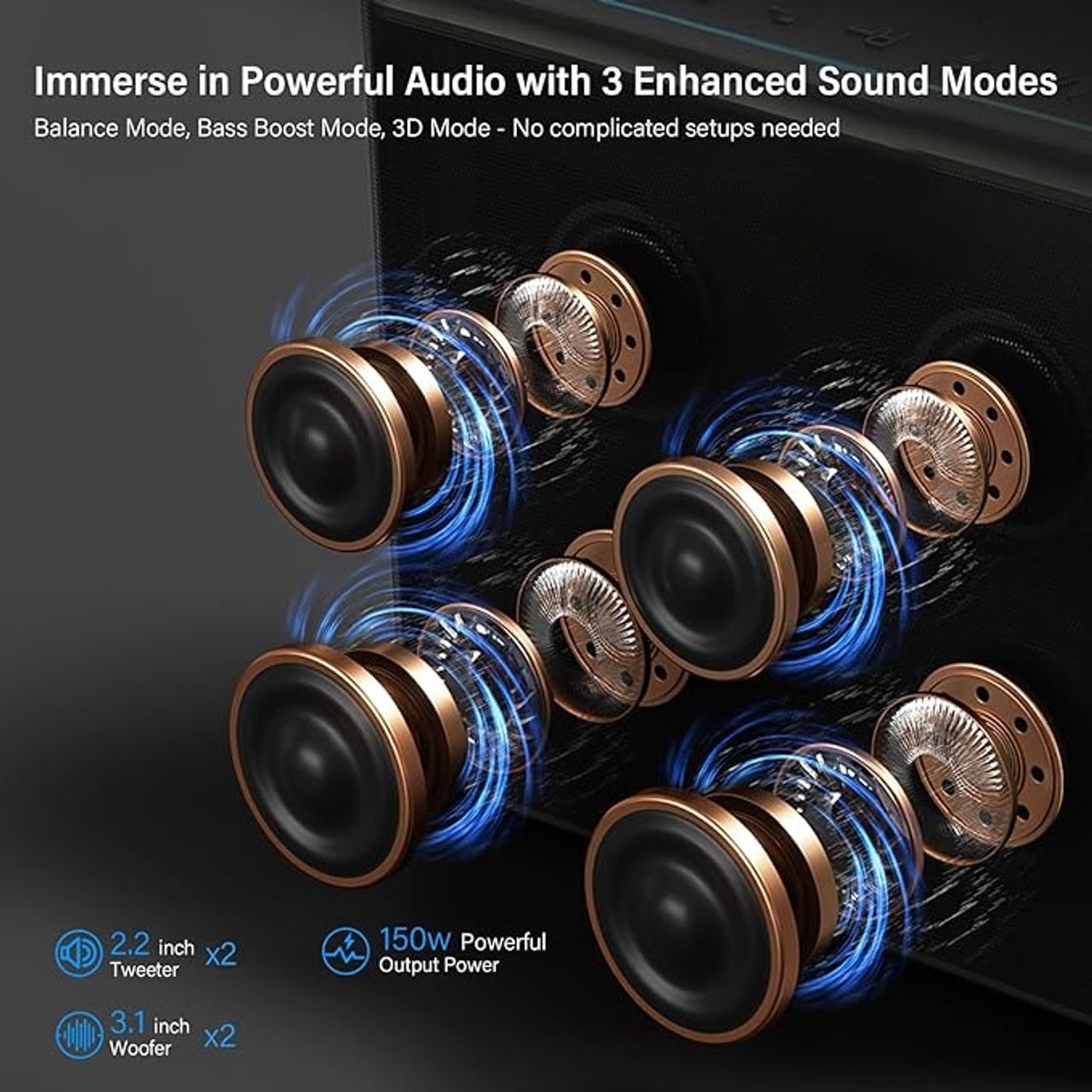 Refurbished ZEELINK Karaoke Machine Two Wireless Microphones 150W Powerful  - Reebelo US