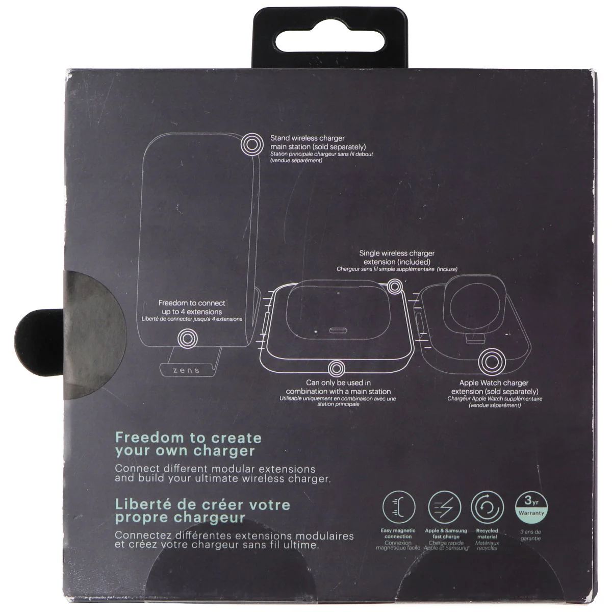 Refurbished Zens Modular Series Single Wireless Charger Extension 10W  - Reebelo US