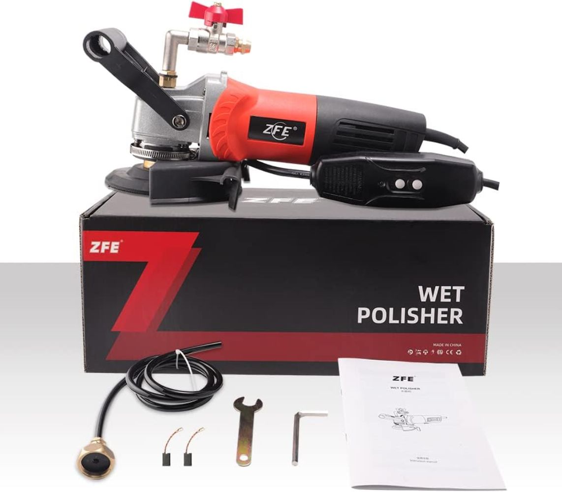Refurbished ZFE 800W/110V Variable Speed 4'' Wet Polisher / Grinder & Granite Stones - Reebelo US