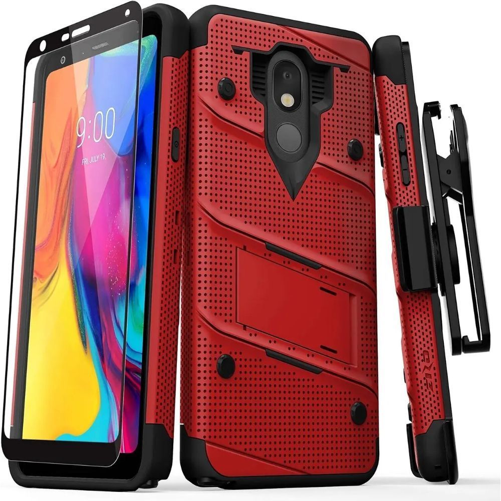 ZIZO BOLT Series Phone Case for LG Harmony 3/ K40/ Solo - Red/Black