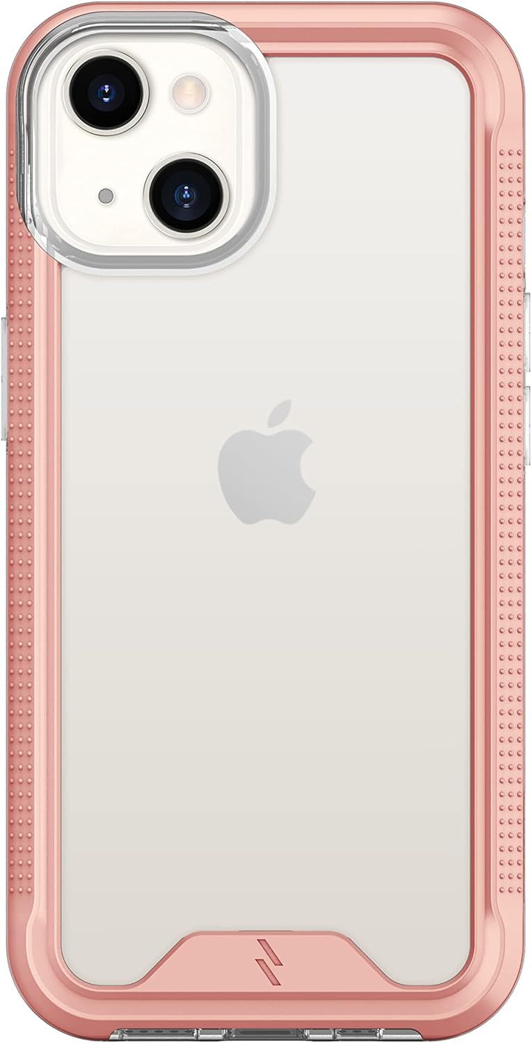 Zizo Ion Series Phone Case for iPhone 13 - Rose Gold/Clear
