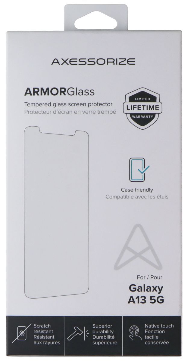 Axessorize ARMORGlass Tempered Glass Screen Protector for Galaxy A13 (5G)
