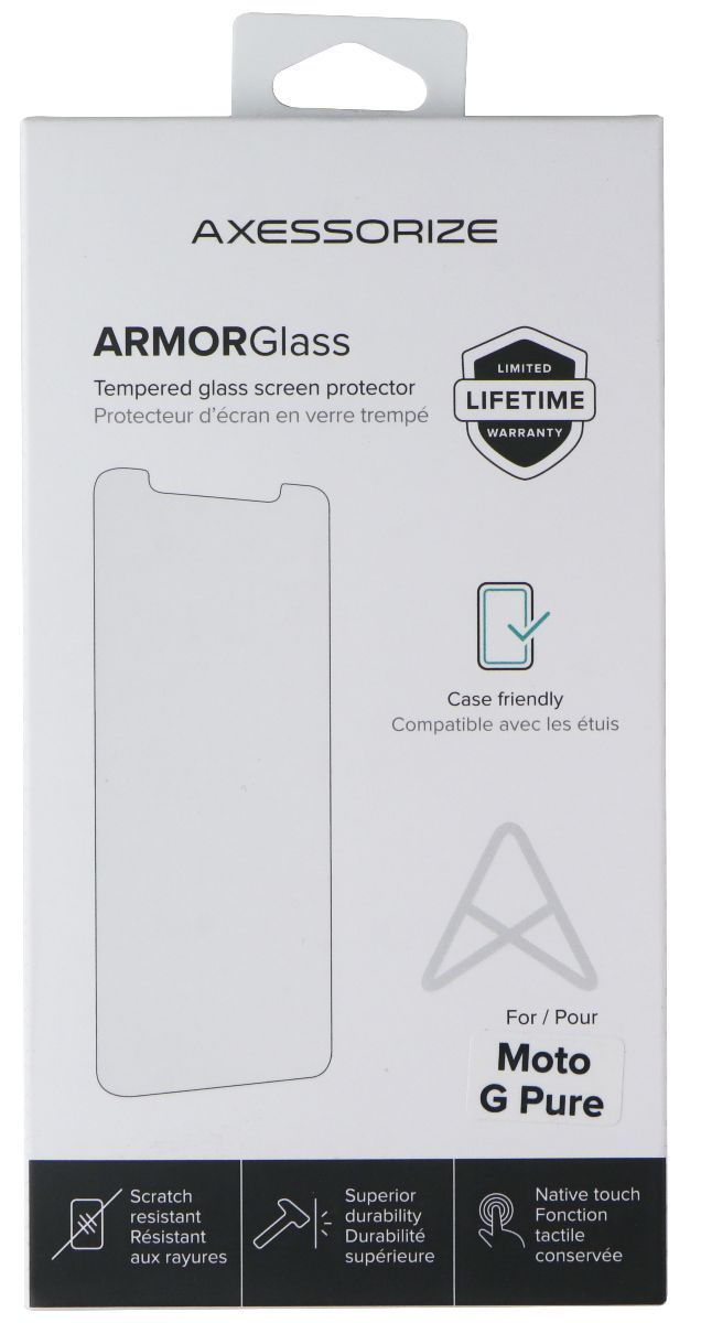 Axessorize ARMORGlass Tempered Glass Screen Protector for Motorola Moto G Pure
