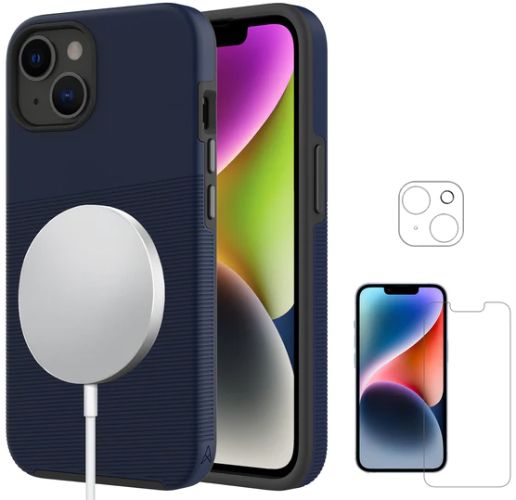Axessorize PROTech Plus Compatible for Magsafe Phone Case & ARMORGlass 360 Pack for Apple iPhone 14 Plus